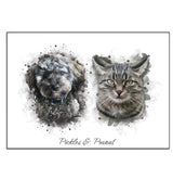 Watercolour Two Pet Illustration
