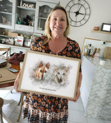 Watercolour Two Pet Illustration