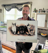 Watercolour Two Pet Illustration