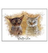 Watercolour Two Pet Illustration