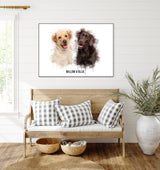 Watercolour Two Pet Illustration