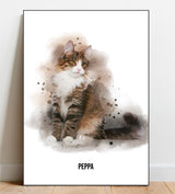 Watercolour Cat Portraits