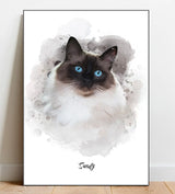 Watercolour Cat Portraits