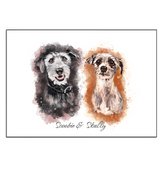 Watercolour Two Pet Illustration