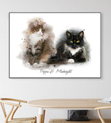 Watercolour Two Pet Illustration