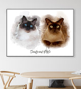 Watercolour Two Pet Illustration