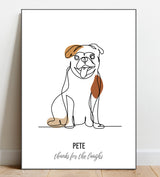 abstract dog portrait pete