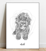 Full Body Sketch Pet Portrait