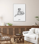 Full Body Sketch Pet Portrait