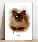 Watercolour Cat Portraits